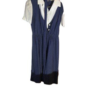 Blue and white dress